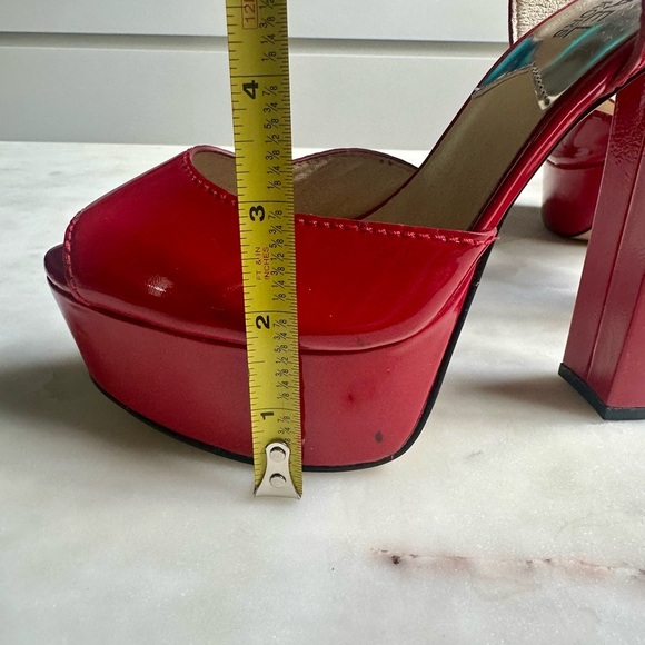 Michael Kors Red Platform Mary Jane Heels - Picture 6 of 9